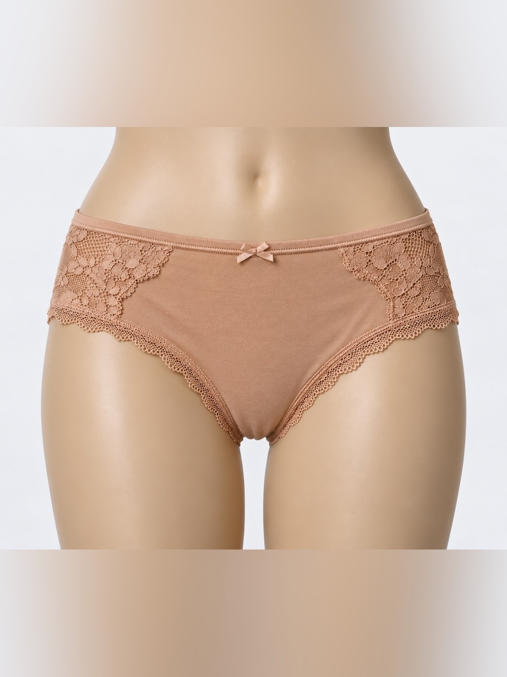 Victoria’s Secret Hiphugger Panties Small Tan Nude Floral Lace 2015 NWT